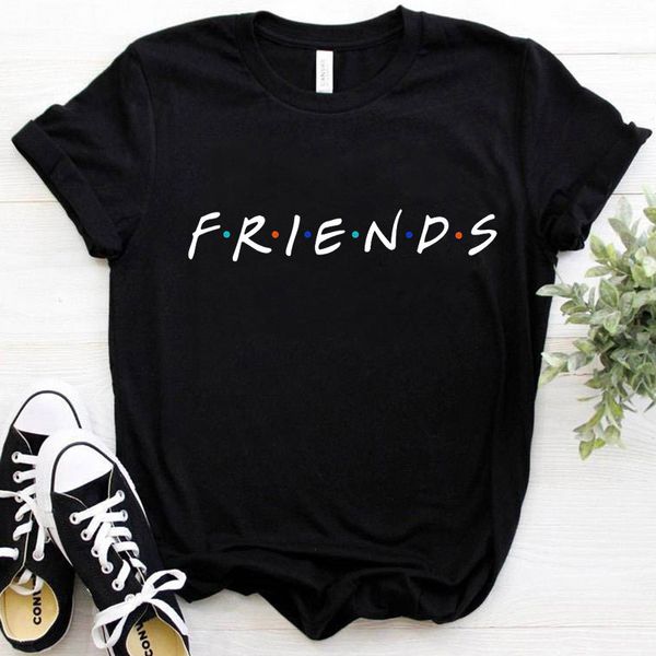 Friends TV Show camiseta mujer verano manga corta ocio Top camiseta señoras Casual camiseta mujer 90s mejores amigos camiseta