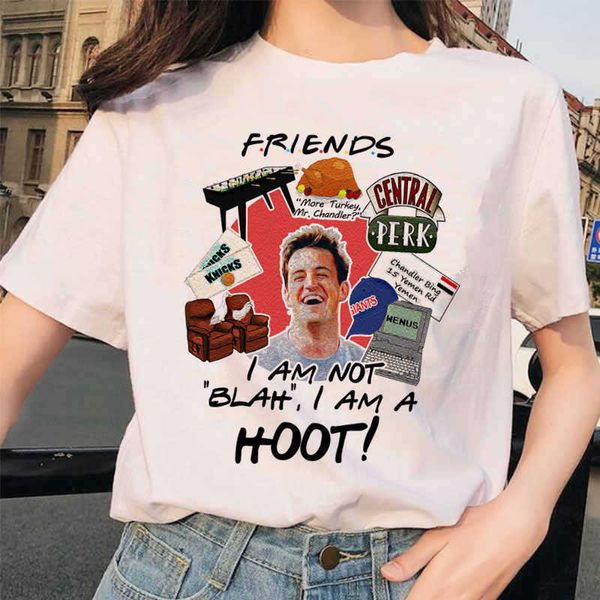 Amis émission de télévision t-shirt série télévisée américaine amis périphériques à manches courtes hommes et femmes couple t-shirts