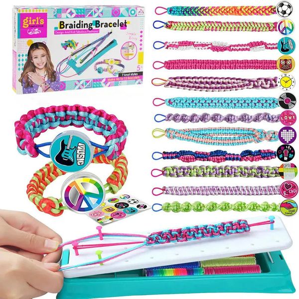 Kit de fabricación de pulseras de la amistad para niñas, kits de manualidades DIY, juguetes, regalos de cumpleaños y Navidad para suministros para fiestas y actividades de viaje 231229