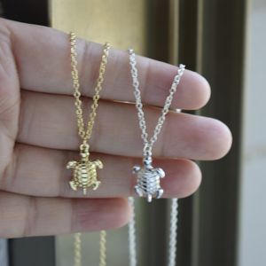 Amitié mignon tortue collier bonne chance Animal pendentif chaîne collier mode bijoux cadeaux pour maman femmes filles