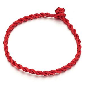 Bracelet d'amitié à ficelle rouge, Simple, minuscule, pour femmes, hommes, bébés et enfants, bonne chance, 246Z