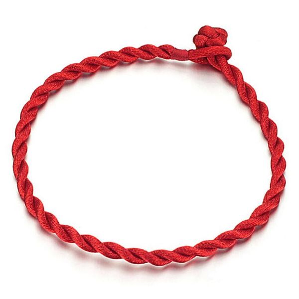 Bracelet d'amitié à ficelle rouge, Simple, minuscule, pour femmes, hommes, bébés et enfants, bonne chance, 222H