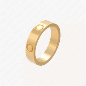 bagues d'amitié bague à vis d'amour hommes femmes 4mm 5mm 6mm alliage d'acier titane argent rose or bijoux de mode designer luxe couple mariage promesse anneaux cadeau