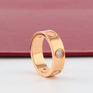 Bague d'amitié en or rose pour femmes et hommes, bagues de styliste, bijoux d'amour classique unisexe en acier titane simplicité mode luxe amoureux des ongles, 4MM 5MM