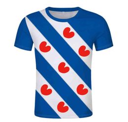 Friesland Shirt Personnalisé Nom de nom HEMD Leeuwarden Tshirt Drachten Sneek Dokkum Print Flag Nederland Fryslan Clothing X07931582