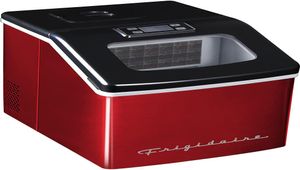 frigidaire efic452ssred xl maker maakt 40 lbs heldere vierkante ijsblokjes per dag roestvrij rood staal3821888