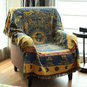 Couverture à franges Ramadan tricotant des couvertures tissées texturées avec gland Boho tapisserie en coton doux pour lit canapé canapé 240103