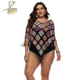 Cape châle frangée mode féminine que la Base couvrir grande taille vêtements de plage LCP23 sarongs