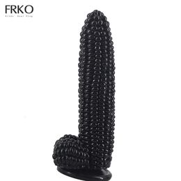 FRKO Maïs Anale Plug Met Zuignap Groenten Dildo Speeltjes Voor Vrouwen Vagina G-Spot Massage Masturbator Volwassen spel Goederen 240106