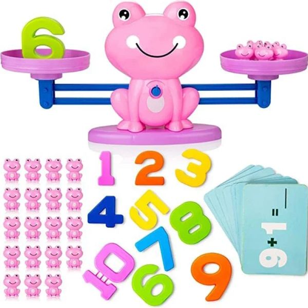 Frog Balance Math Game Toys éducatifs STEM Learning Compating Fun Scale Balancing avec Number Carte Toy Set pour les cadeaux pour enfants