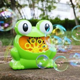 Kikker Bubble Machine Toys Automatic Blower Maker Wedding Party Musical Summer Outdoor For Kids Birthday Gift 240410