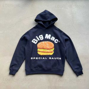 Frog Drift CPFM Meilleure Qualité Streetwear Hamburger Mousse Imprimé Lâche Coton Surdimensionné Pull Tops Manteau À Capuche Hoodies Pour Hommes T230806