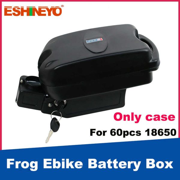 Frog Ebike-estuche vacío para batería de bicicleta eléctrica, carcasa de batería de 36V y 48V para 60 uds., 18650 celdas, poste de asiento, tubo inferior, caja DIY de batería vacía