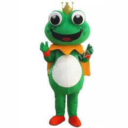 Costumes de mascotte de grenouille, cadeaux d'halloween de carnaval, tenue de jeux fantaisie unisexe pour adultes, tenue de publicité extérieure de vacances