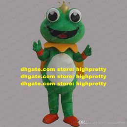 Frog Prince Mascot Costume Cartoon Adult Cartoon Characon Tiptifit Exposition Exposition Anniversaire de l'activité ZZ7910