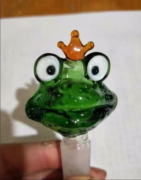 Grenouilles en couleur grenouilles Bong en verre Pipe à eau Bongs Pipes Accessoires pour fumeurs Bols