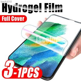 Front 1-3PCS Screen Protector Hydrogel Film Voor Samsung Galaxy S21 S20 S22 FE Ultra Plus 5G Telefoon Gel Bescherming Film S 20 21 22 L230619