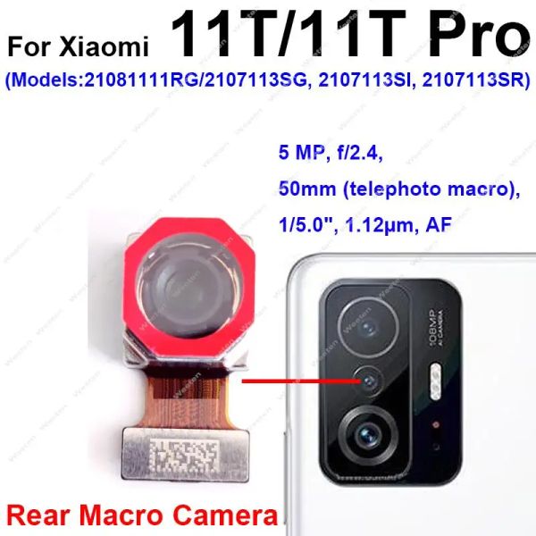 Caméra principale avant pour xiaomi mi 11t mi 11t pro frontal selfie face avant arrière grand caméra flexion de câble de remplacement