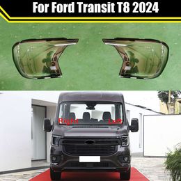 Cubierta de faro delantero de coche para Ford Transit T8 2024, cubierta de pantalla de lámpara para faro delantero, cubiertas de linterna para cabeza, carcasa de lente de cristal