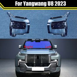 Vorne Auto Scheinwerfer Abdeckung für Yangwang U8 2023 Auto Scheinwerfer Lampenschirm Lampcover Kopf Lampe Licht Abdeckungen Glas Objektiv Shell