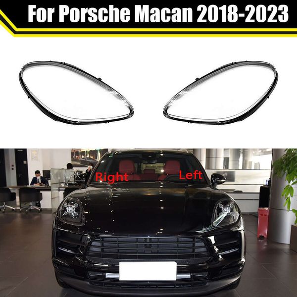 Couvercle de lentille en verre pour phare avant de voiture, coque d'abat-jour, boîtier de lumière Transparent, capuchons de lampe pour Porsche An 2018 – 2023