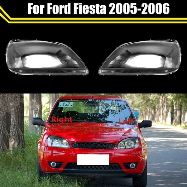 Couvercle de lentille en verre pour phare avant de voiture, coque d'abat-jour transparente, boîtier de lampe pour Ford Fiesta 2005 2006