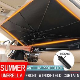 Voorste auto-voorruit sunshades paraplu voor hete zomer auto anti-uv zonschaduw raam gordijn vizier voor auto seadan hatchback SUV