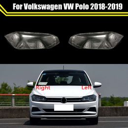 Couvercle de phare avant, coque de phare, masque, abat-jour, capuchons en verre pour VW Polo 2018 2019