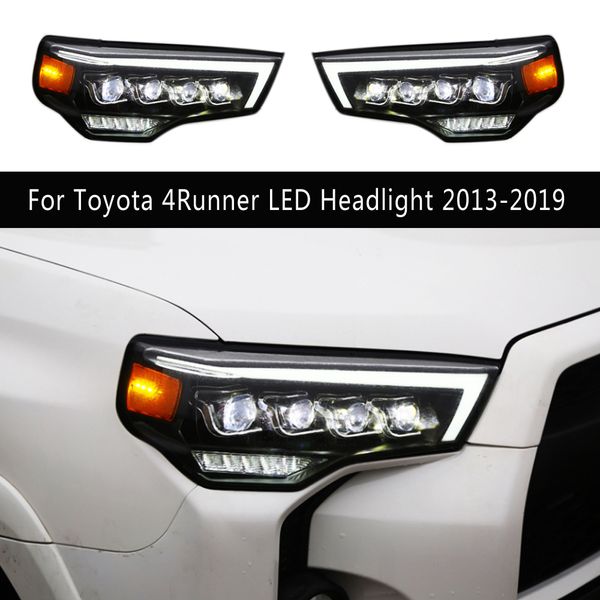 Lámpara delantera Luz de circulación diurna para Toyota 4Runner Conjunto de faros LED 13-19 Accesorios de iluminación de señal de giro Streamer Piezas de automóvil