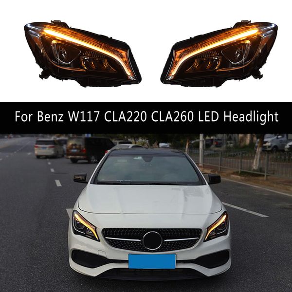 Lampe avant Daytime Running Light Streamer Turn Signal phares Assembly Pièces automobiles pour Benz W117 CLA220 CLA260 LED phare 14-20