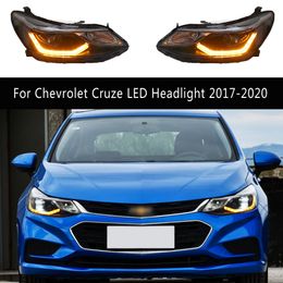 Feu avant dynamique Streamer clignotant feux de jour pour Chevrolet Cruze phare LED assemblage 17-20 accessoires de voiture