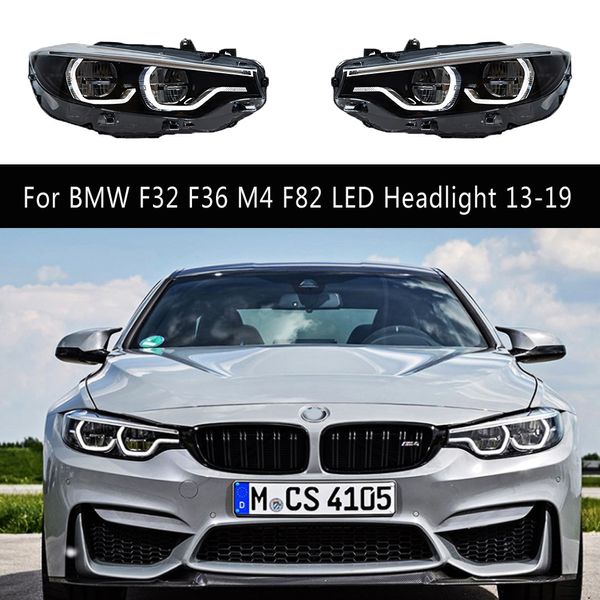 Lámpara delantera para BMW F32 F36 M4 F82 425i LED CELELA 13-19 High Beam Angel Eye Proyector Lente Daytime Running Light Streamer Gurning Signation Indicador