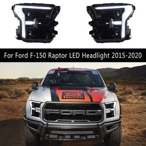 Voorlamp Voor Ford F-150 Raptor Led Auto Koplamp 15-20 Grootlicht Angel Eye Projector Lens Dagrijverlichting streamer Richtingaanwijzer