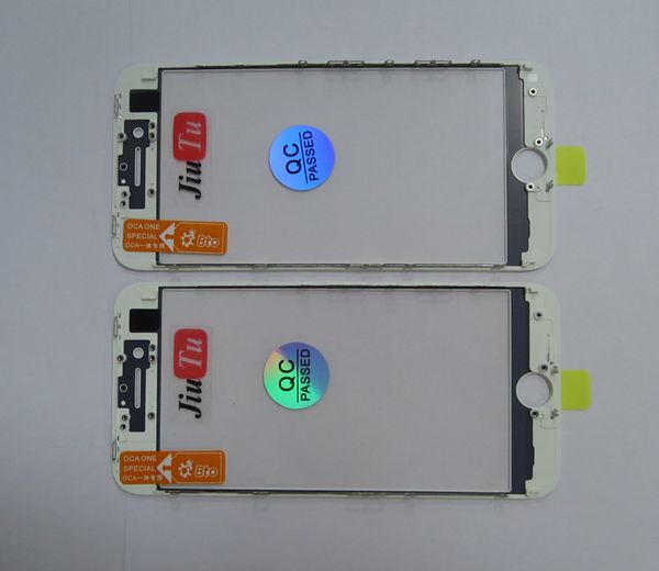 Panel frontal de vidrio + película OCA + marco de bisel para iPhone 8G reacondicionado reparación de pantalla LCD 50 unids/lote