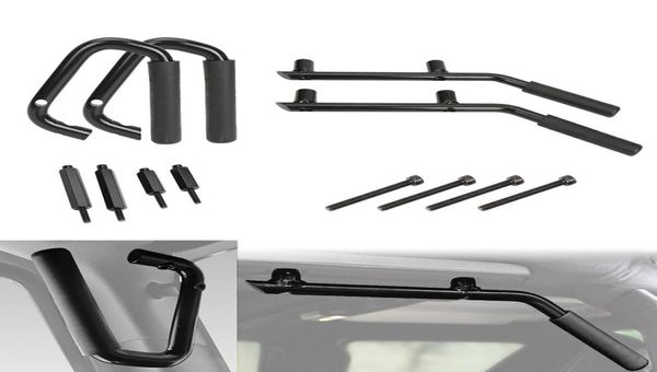 Kit de poignée de saisie de la barre de saisie de l'arrière avant 20072015 Jeep Wrangler JK 2DR4DR ACIER SOLID BLACK9830632