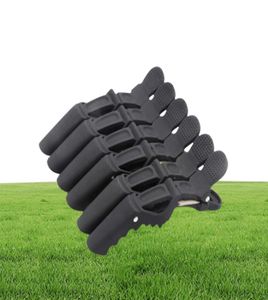 Frosted Black Carbon Hair Clip 6pcSlot Salon Snijden Kappeldressing Crocodile Clip Sectioning Hair Alligator Clips for Hair Stylist5878217