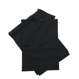 Frosted zwart plastic pakket doek opslagtas op maat