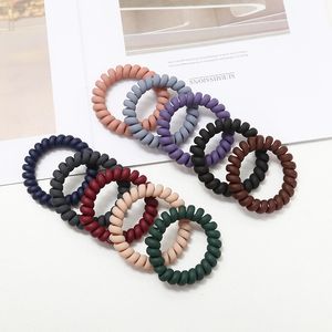 Frosted Colored Telefoon Draad Elastische Haarbanden voor Meisjes Hoofddeksels Paardenstaart Houder Rubber Bands Dames Haaraccessoires M729