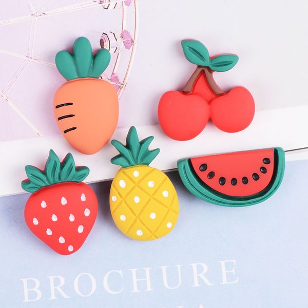 Fruits givrés radis fraise cerise ananas pastèque accessoires pour cheveux corde à cheveux anneau de cheveux pince à cheveux bricolage ornement accessoires 1224092