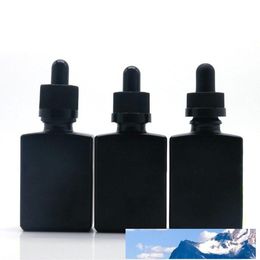 Frosted Glass Vloeistofreagens 30 ML Blackpipette Dropper Flessen Vierkante Essentiële Olie Parfum Fles Rook Oil E Vloeibare Flessen