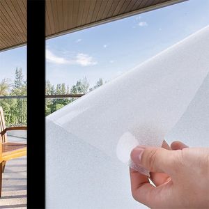 Film de fenêtre en verre dépoli, teinture anti-soleil pour la maison, Non adhésif statique, revêtement de porte de salle de bains 240322