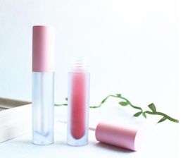 Frosted Pink Ronde Lip Gloss Tint Plastic Buizen DIY Lege Make Big Lipgloss Vloeibare Lipstick Case Beauty Packaging