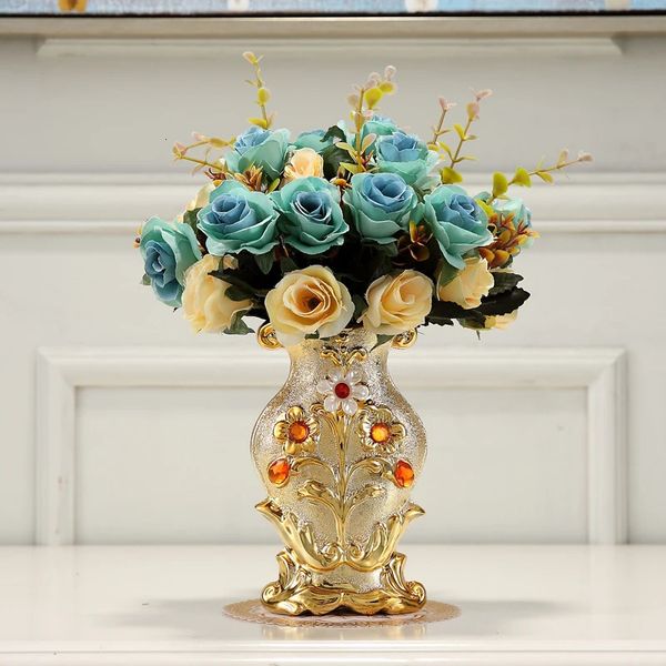 Vase en porcelaine givrée Vintage en céramique avancée, Vase à fleurs pour salle d'étude, couloir, décoration de mariage à domicile 240105