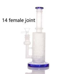 Pipe à eau en verre rasta givré bong 9.3 '' en verre capiteux dab rig mini plate-forme pétrolière avec gros tuyau pour fumer