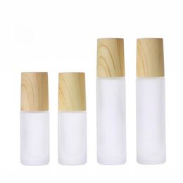 Rouleau givré sur bouteille en verre 5 ml 10 ml bouteilles à rouleaux vides pour les huiles essentielles emballages