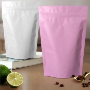Frosted Tea Aluminium Folie Verpakkingszakken Zipper Zelfafhankelijke zelfvoorzienende tas Verdekte snack Candy Food Bag kan worden aangepast Pakket LL