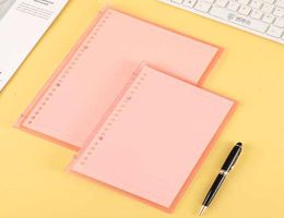 ÉCOLE OFFICATION COLON transparent transparent PP A5B5 Metal Colorful LoseSeleafbook Thin amovible imperméable CoverNotepad6473615