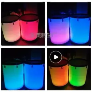Tambor de agua esmerilada LED colorido Voz de pasión Niño volador transparente