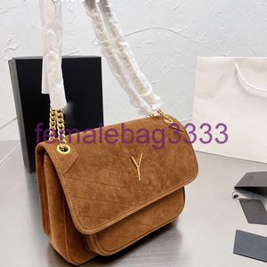 Glaçage Flap Sac Bandoulière Chaîne Enveloppe Épaule YLSL Designer Postman Sacs Femmes Pochette Matériel Glands Serrure Lettres Façade Cuir Bourse Corduroy Portefeuilles