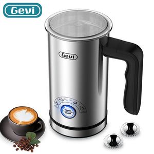 Frothers Gevi Leche Frother 4 en 1 Vapor de vapor de leche eléctrica automática de acero inoxidable 10,1 oz/2.5 ooz fabricante de espuma de leche fría y caliente gemka700dau